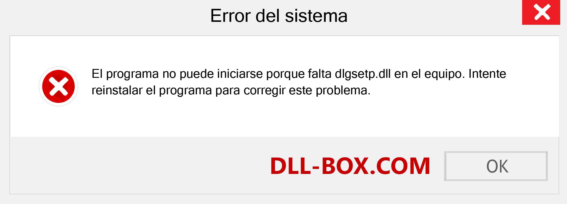 ¿Falta el archivo dlgsetp.dll ?. Descargar para Windows 7, 8, 10 - Corregir dlgsetp dll Missing Error en Windows, fotos, imágenes