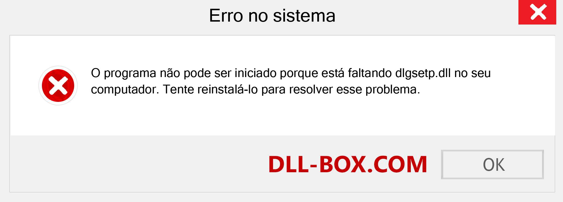 Arquivo dlgsetp.dll ausente ?. Download para Windows 7, 8, 10 - Correção de erro ausente dlgsetp dll no Windows, fotos, imagens